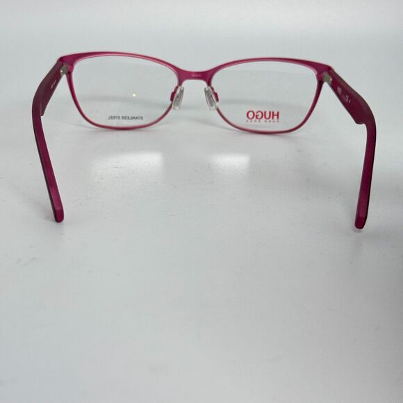 HUGO BOSS HG 0210 Stainless Steel Eyeglasses Frames - Brown Pink‎ H15601 main image 7